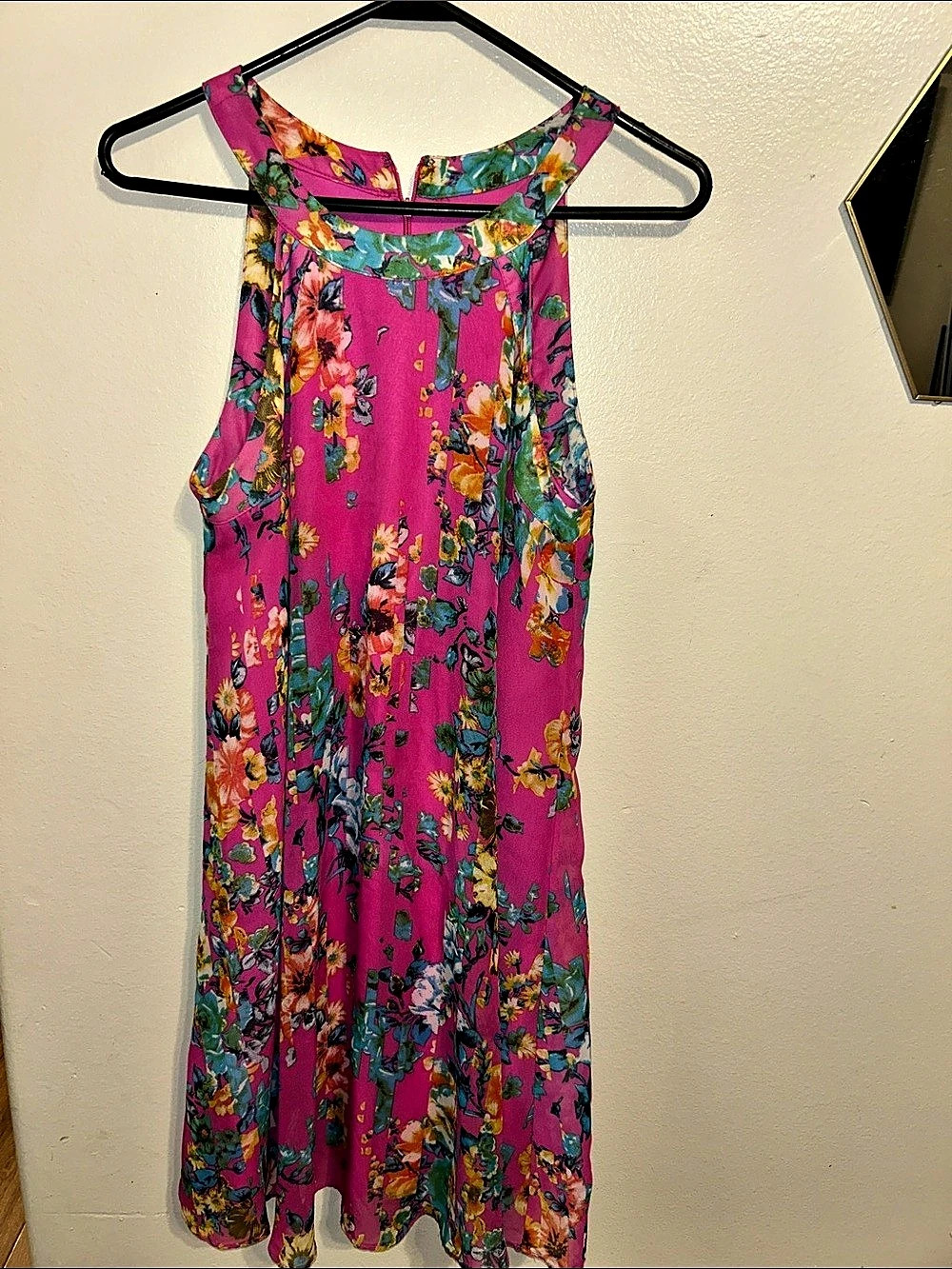 Betsey Johnson Floral Maxi Dress in Pink & Blue Size 8 Like New